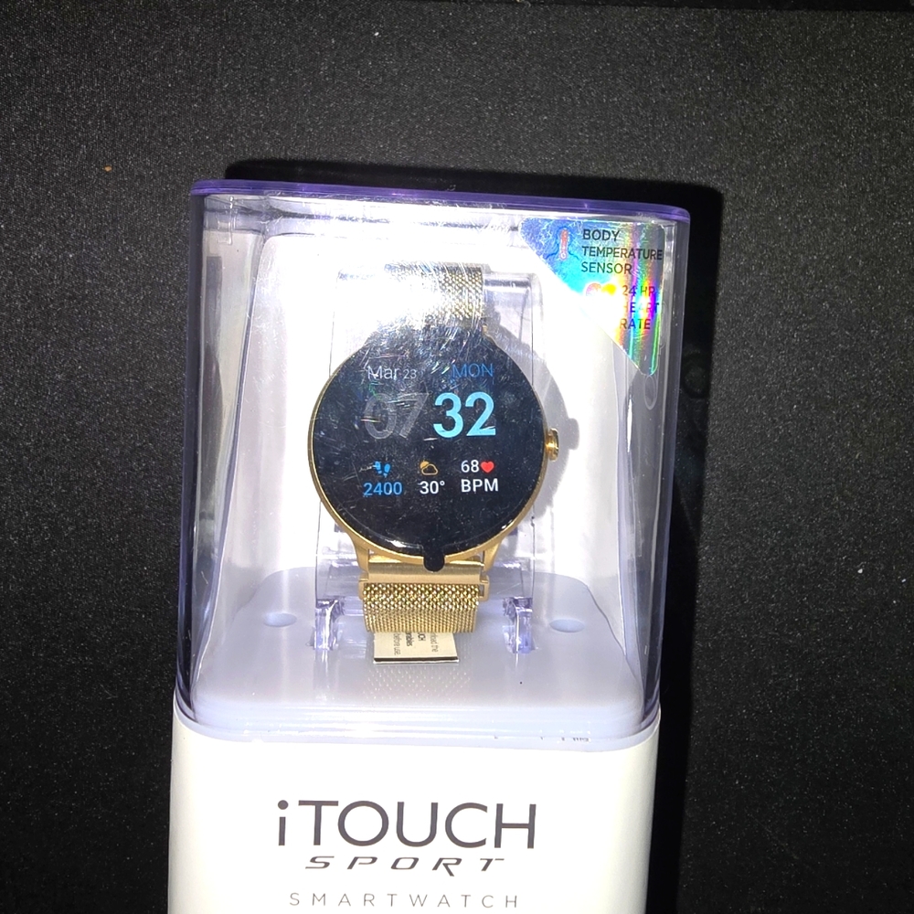 iTouch Sport Smart Watch. Gold band